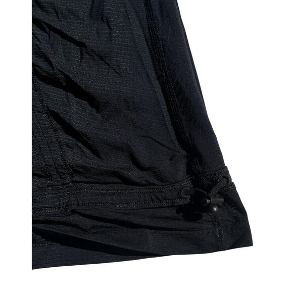 Lululemon Just Wanna Run Tank Ruched Racerback Black Pinstripe Drawstring size 8 - Picture 3 of 4
